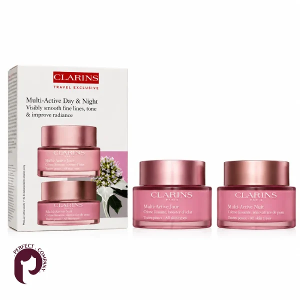 ست کرم روز و شب کلارنس Multi-Active حجم 2×50 میلی‌لیتر