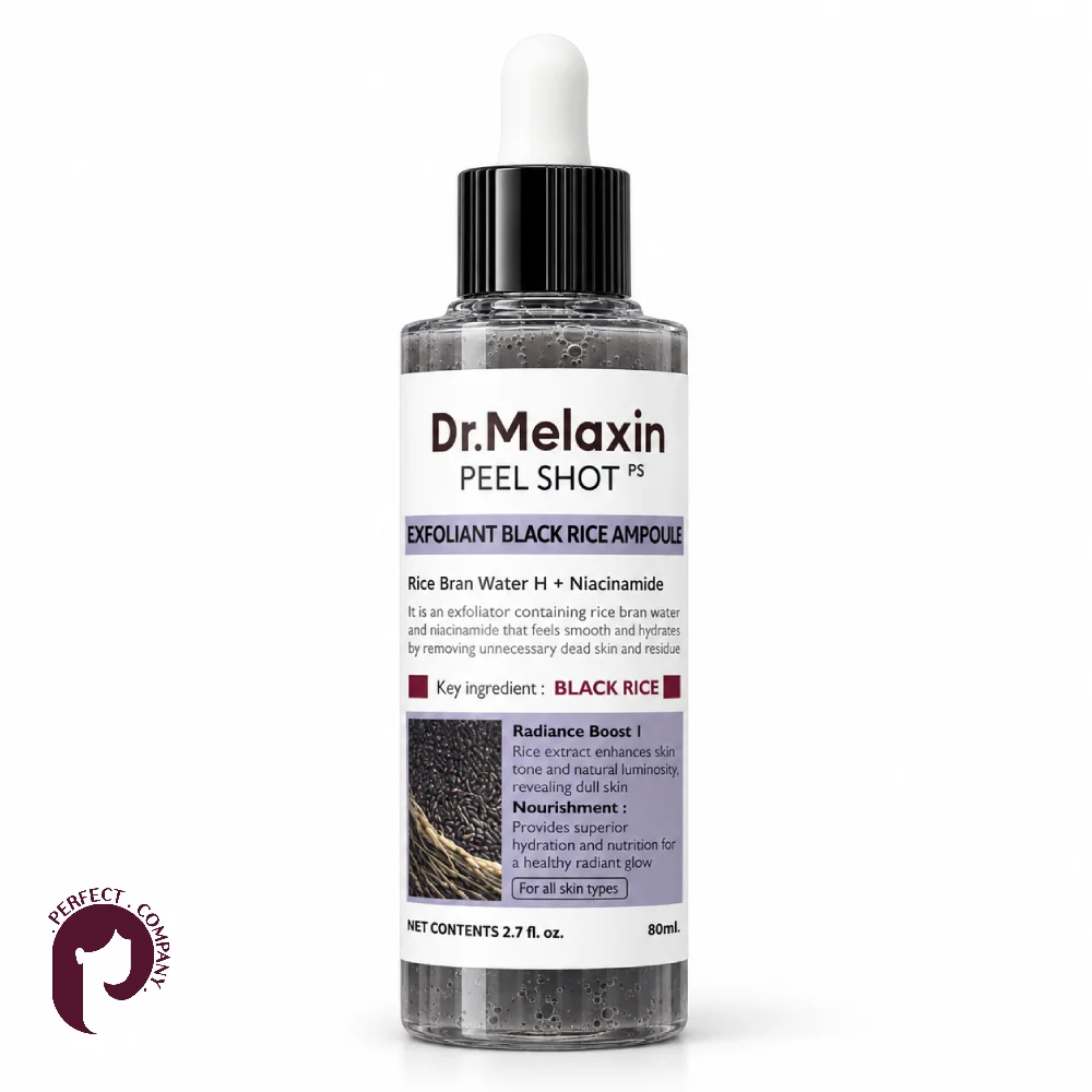 dr-melaxin-peel-shot-black-rice-ampoule-80ml-white آمپول لایهبردار برنج سیاه دکتر ملاکسین مدل Peel Shot حجم 80 میلیلیتر
