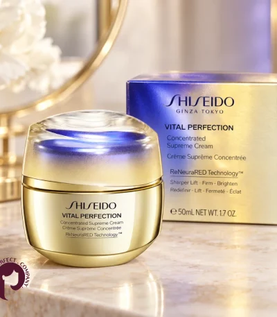 کرم لیفت شیسیدو سوپریم Vital Perfection همراه جعبه محصول
