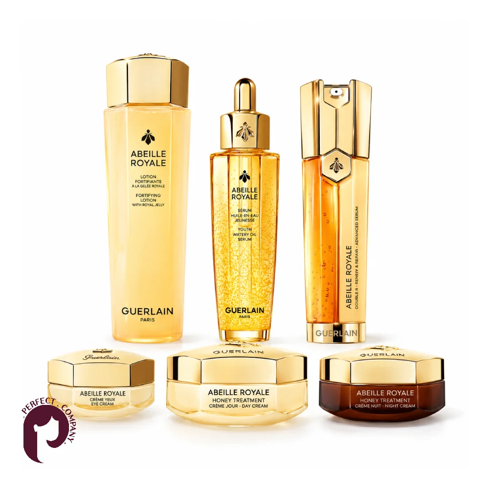 guerlain-abeille-royale-set-white ست مراقبت پوست گرلن Abeille Royale ششتکه روی زمینه سفید