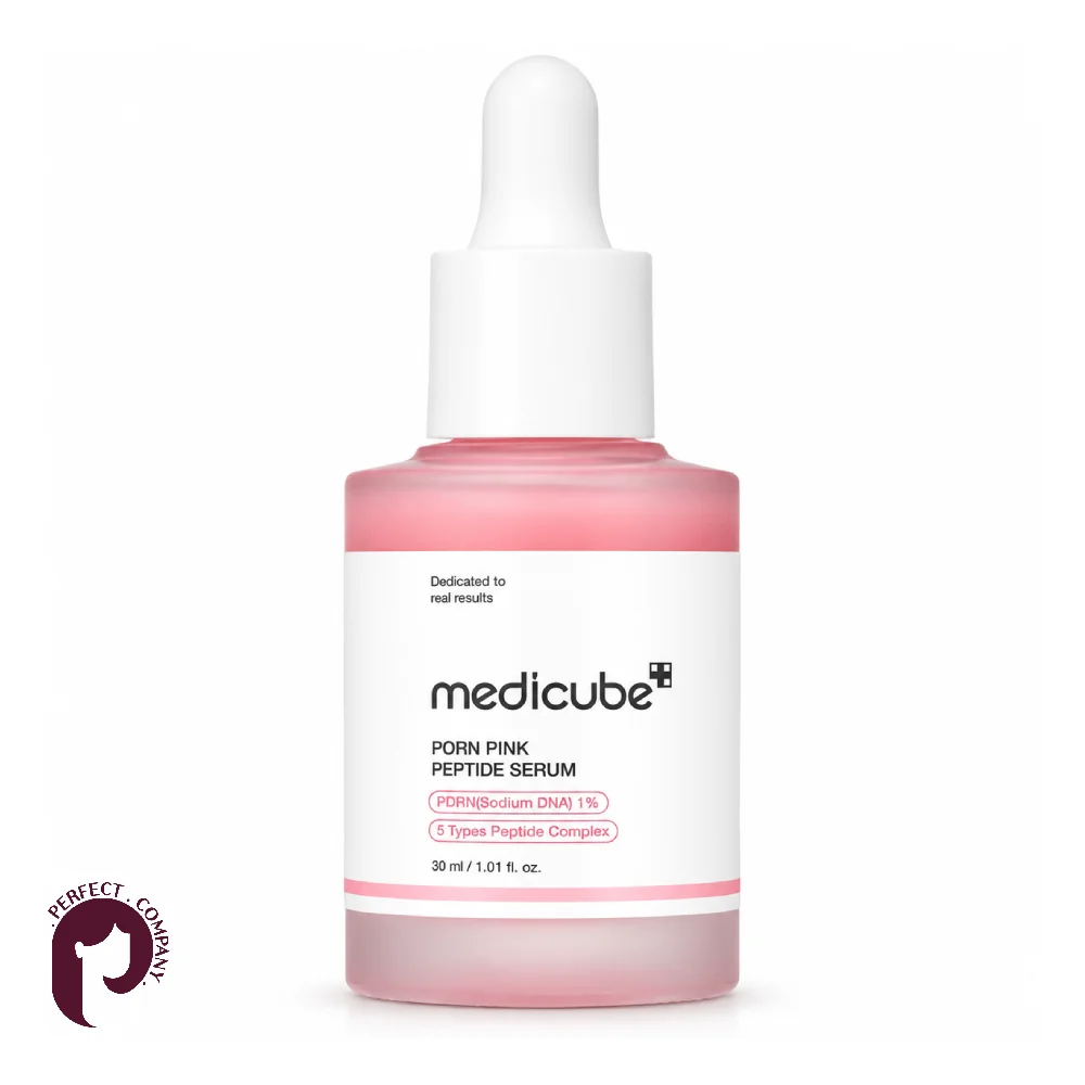 سرم PDRN مدی کیوب Pink Peptide حجم ۳۰ میلی‌لیتر با پس‌زمینه سفید