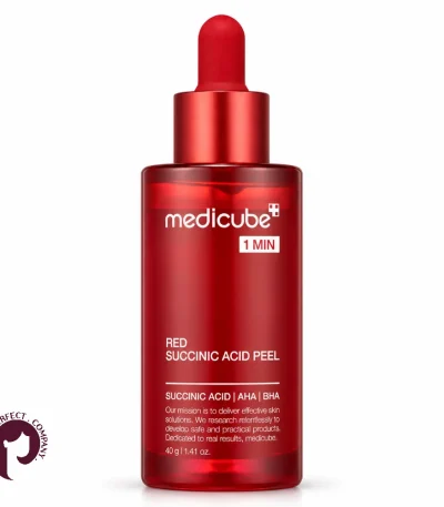 سرم لایه‌بردار مدی کیوب Red Succinic Acid Peel وزن ۴۰ گرم با پس‌زمینه سفید