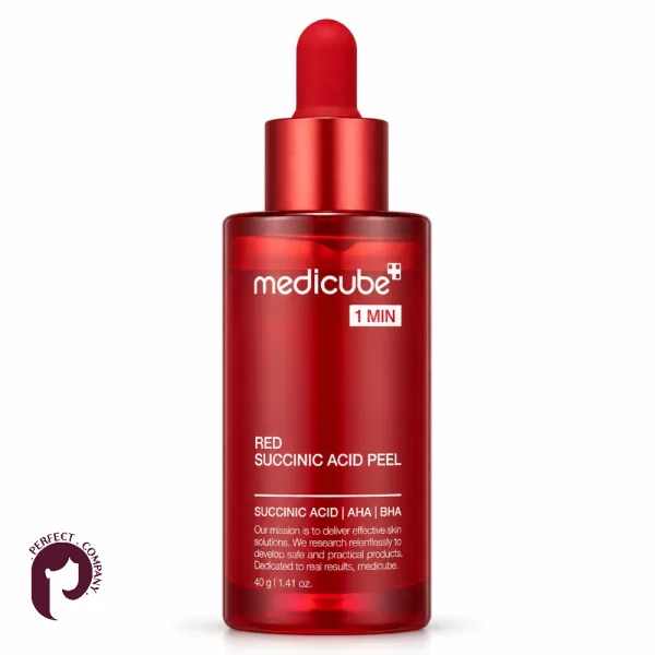 سرم لایه‌بردار مدی کیوب Red Succinic Acid Peel وزن ۴۰ گرم با پس‌زمینه سفید