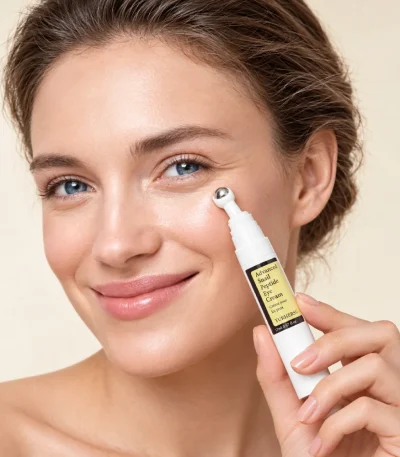 استفاده از اپلیکاتور توپی کرم دور چشم حلزون یورهِرسو زیر چشم